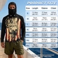 thumbnail image 6 of SEANATIVE Fishing Shirts for Men Hooded Sun Protection Rash Guard Long Sleeve Athletic Hoodie with Face Mask, for 4th of July Patriotic Party, 4XL, Vintage American Flag Wolf Black, 6 of 7