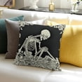 thumbnail image 3 of BANET Skull The Kissing Lovers Art  Throw Pillow Case, Gift for Wife, Girlfriend, for Tarot Lovers, Skull Lovers, Wedding, Cushion Cover for Sofa Couch Bed 18x18in, 3 of 5