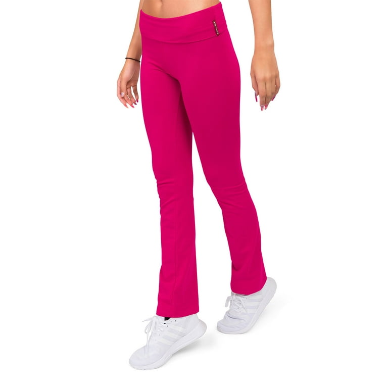 G-Style USA Women's Bootcut Flare Leggings Yoga Pants 8150 - Hot Pink -  Medium