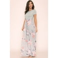 thumbnail image 3 of Eloges Women's Short Sleeve Contrast Floral Maxi Dress with Pockets, 3 of 16