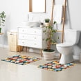 thumbnail image 6 of Yayeee Bath Rug for Bathroom Floor Non Slip Contour Fluffy Soft Absorbent Mat, 20"x24", Yellow Checkered Daisy, 6 of 7
