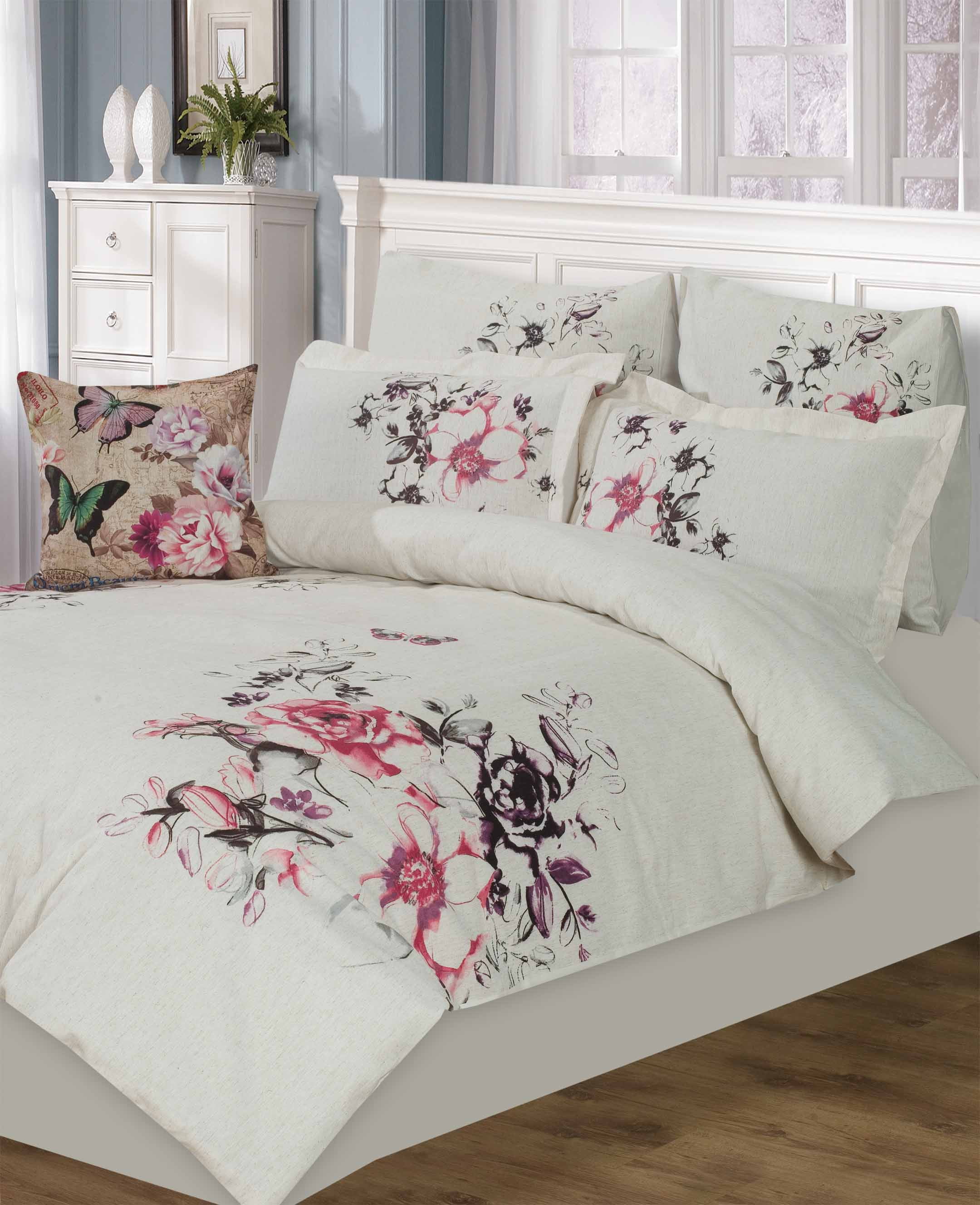 Rose 3pc Duvet Cover Set 100 Pure cotton Queen Walmart Canada