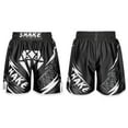 thumbnail image 5 of iiniim Kids Boys Muay Thai Shorts Boxing Kickboxing MMA Training Trunk Satin Fight BJJ Grappling Shorts Bottoms Type L 3-4, 5 of 7