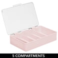 thumbnail image 5 of mDesign Plastic Stackable Eyeglass Organizer, 5 Sections, 2 Pack, Light Pink, 5 of 8