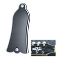 thumbnail image 1 of 2 Holes Bell-shaped PVC Truss Rod Cover Plate Scroll Plate for Gibson LP SG Flying V ES Guitar Black, 1 of 5