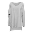 thumbnail image 4 of Tumotour Pullover for Women V-Neck Long Sleeve Casual Loose Top 2025 Sweatshirts Blouse Tops, 4 of 4