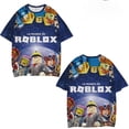 thumbnail image 1 of Roblox T-shirt Estival Décontracté à Manches Courtes Imprimé 3D, Col Rond, Haut de Jeu de Dessin Animé, 1 of 2