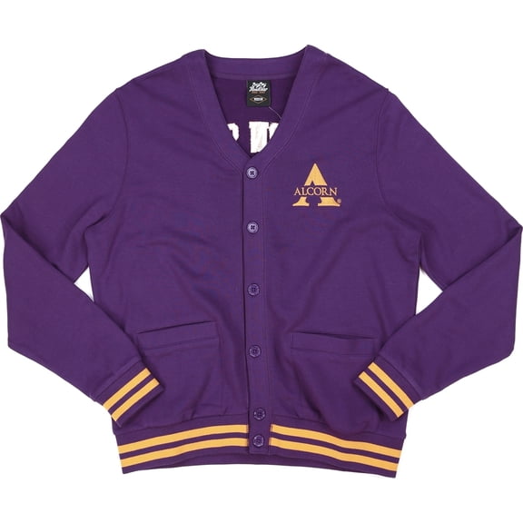 Big Boy Alcorn State Braves S6 Mens Cardigan [Purple - S]