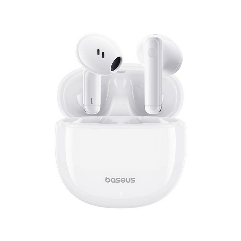 Baseus True Wireless Earbuds Bluetooth Headphones with Microphone 30H Playtime in Ear Headset White Walmart