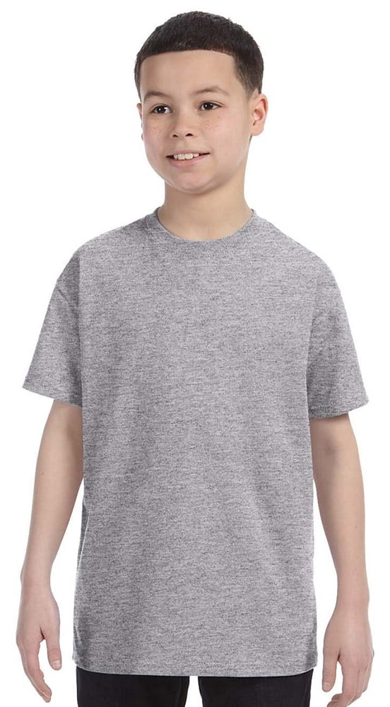 Gildan Youth Heavy Cotton T-Shirt, 50/50 Blend, Light Blue, Medium (Style 5000B)