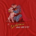 thumbnail image 2 of Superman And His Dog Unisex Adult T Shirt, Red, 5X-Large, 2 of 6