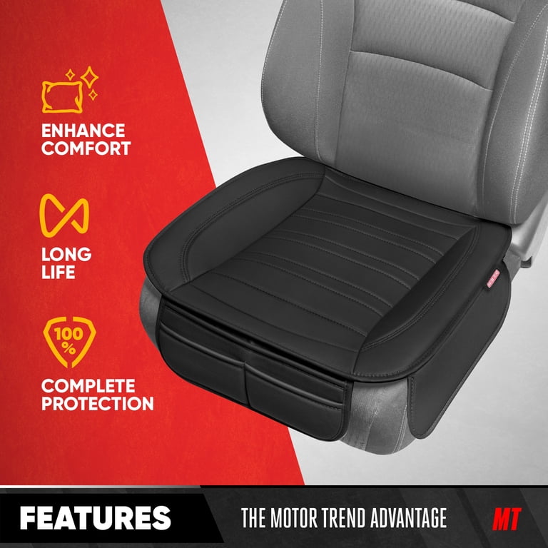Faux Leather Front Seat Covers, Black, 2-Piece photo 2