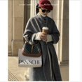 thumbnail image 1 of Abrigo de lana con cuello levantado largo para mujer, gabardina de Cachemira de doble cara, chaqueta de lana con tirantes de estilo largo, Otoño/Invierno 2024, 1 of 5