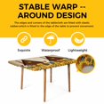 thumbnail image 4 of Farmhouse Sunflowers Table Cloths for 6 Foot Rectangle Tables, Vintage Roosters Farm Countryside Patio Waterproof Elastic Fitted Tablecloths, Washable Rectangular Table Cover for Camping, 4 of 8