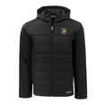 thumbnail image 2 of Men's Cutter & Buck Black Army Black Knights Evoke Hybrid Eco Softshell Recycled Full-Zip Hoodie Jacket, 2 of 3