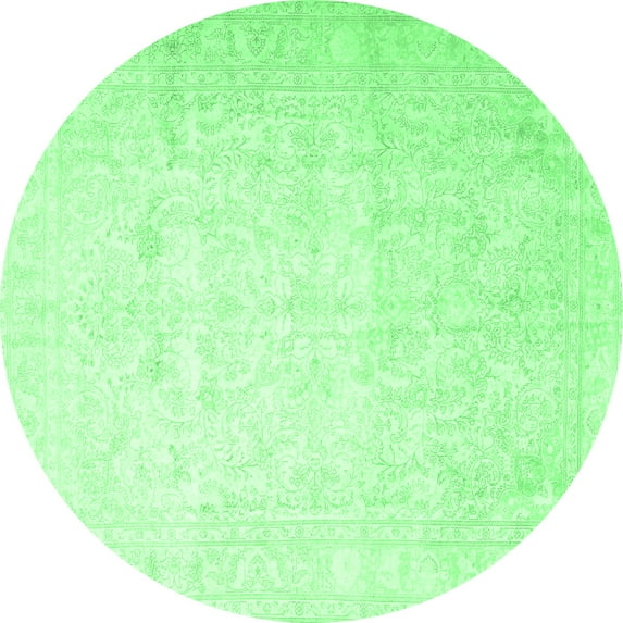 Ahgly Company Indoor Round Persian Emerald Green Traditional Area Rugs, 8' Round