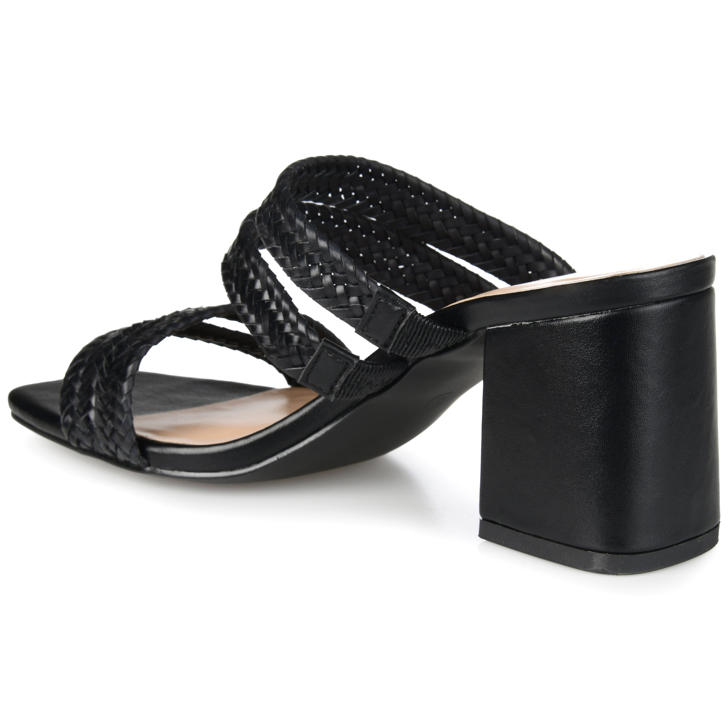 Journee Womens Natia Open Square Toe Block Heel Sandals, Widths Available