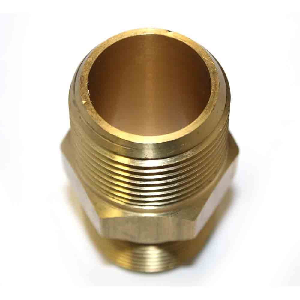 FA919-9 1" NPT Male Brass Hex Nipple pipe fitting air fuel gas water 