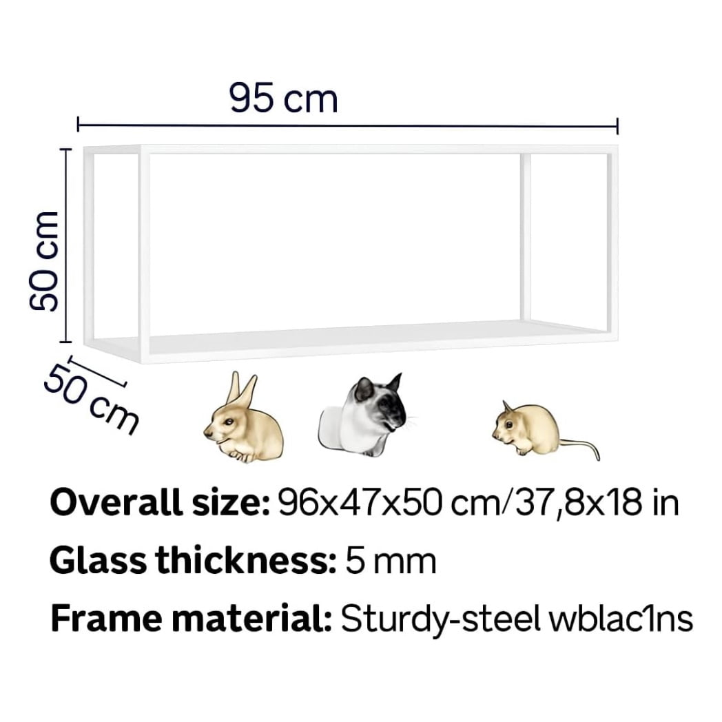 Hamster Cage,360° Viewing Transparent Hamster Habitats with Universal Wheels,Chew-Proof Dual Door Small Animal Habitat, Portable Hamster House for Rats, Guinea Pigs