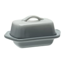 Chantal Mini Ceramic Butter Dish, Fade Grey