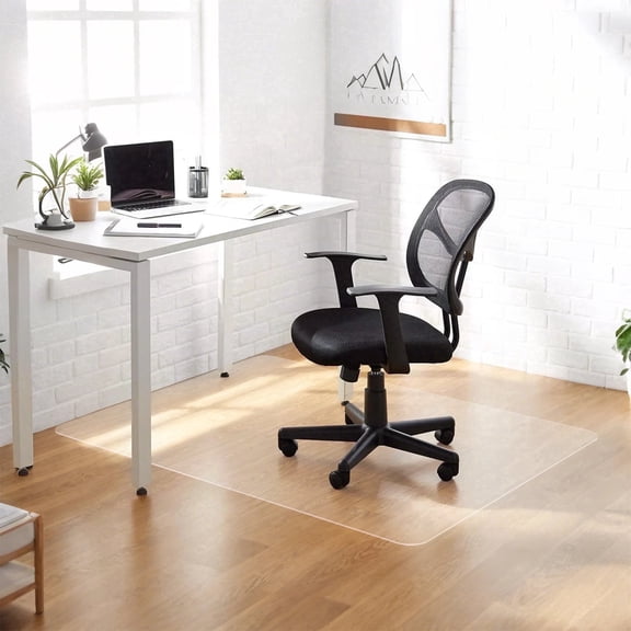 Hriiiiya Rectangle for Hardwood Floors Office Chair Mats, 36"x48", Clear,Computer Desk Chair Mats, Plastic Floor Mat