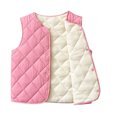 

Toddler Children Kids Baby Boys Girls Winter Solid Coats Sleeveless Vest Jacket Outer Outwear Outfits Clothes For 4-5 Years
