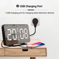 thumbnail image 3 of Digital Alarm Clocks LED Mirror Electronic Clock with Temperature Display Dual Alarm Snooze 12/24H Switch 3 Adjustable Brightness Desk & Wall Clocks for Bedroom Living Room Office, 3 of 8