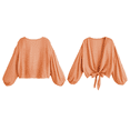thumbnail image 3 of Traje de Baño para Mujer, Túnica, Bikini con Lazo, Camiseta de Playa Suave de Larga Coral XS, 3 of 6