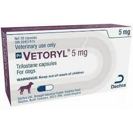 Vetoryl Capsules (Trilostane) 5mg, Treatment for Cushing's Disease in Dogs