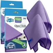 Pure-Sky Window Glass Cleaning Cloth - JUST ADD Water No Detergents Needed Streak Free Magic Ultra Microfiber Window Towel - for Windows, Glass, Mirror and Screen - Leaves no Wiping Marks - 2 Pack