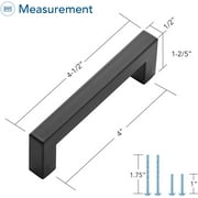 Ravinte 10 Pack 4 inch Black Cabinet Pulls Kitchen Cabinet Handles Matte Black