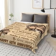 thumbnail image 4 of 60th Wedding Anniversary Blanket Gifts for Couple Parents Ideas 60"x50", 4 of 7