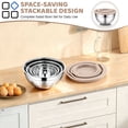 thumbnail image 7 of Walchoice Mixing Bowls with Lid Set of 4, Stainless Steel Nesting Metal Bowls for Kitchen Storage, Ideal for Preparing Cooking Serving Freezing, Size 0.7 & 1.2 & 2 & 2.5 QT - Khaki, 7 of 7