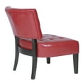 thumbnail image 5 of Roundhill Furniture Blended Leather Tufted Accent Chair with Oversized Seating, Red, 5 of 10