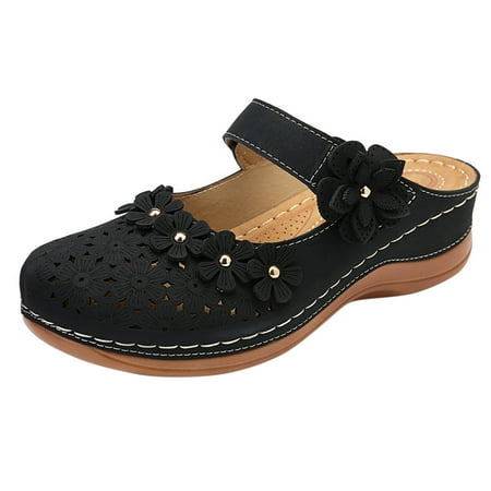 

TAIAOJING Women s Sandals Sandals For Ladies Girls Comfortable Ankle Hollow Out Round Toe Wedges Slippers Zapato
