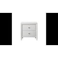 thumbnail image 3 of 3pc Beautiful White Finish Full Size Panel Bed Chest Nightstand Set Wooden Bedroom Furniture, 3 of 6