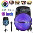 thumbnail image 3 of CURUK 15" Woofer Bluetooth Portable Speaker with Wireless Mic, Tripod Stand TWS Heavy Bass Outdoor, 3 of 10
