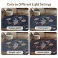 thumbnail image 7 of ODIKA Galaxy Continent Motif Circles Continents Round Map Planetary Playful Stain Resistant Low Profile for Dorm Room, Small Living Apartment, 7 of 7