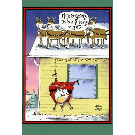 Nobleworks Long Night Funny / Humorous Christmas Card (1 card/1 envelope)