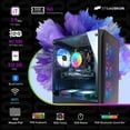 thumbnail image 4 of STGAubron PC de Bureau Gaming, Radeon RX 580 8G GDDR5, Intel Core I7 jusqu'à 3.9 GHz, 16G, 512G SSD, WiFi, BT 5.0, RGB Fanx6, Clavier & Souris & Tapis de Souris RGB, Barre de Son BT RGB, W10H64, 4 of 5