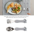 thumbnail image 4 of 2 Pack Toddler Fork Spoon, Metal Toddler Cutlery Set Cartoon Spoon Tableware Kit Stainless Steel Forks And Spoons Comfortable To Handle Toddler Silverware With Storage Box, 4 of 8