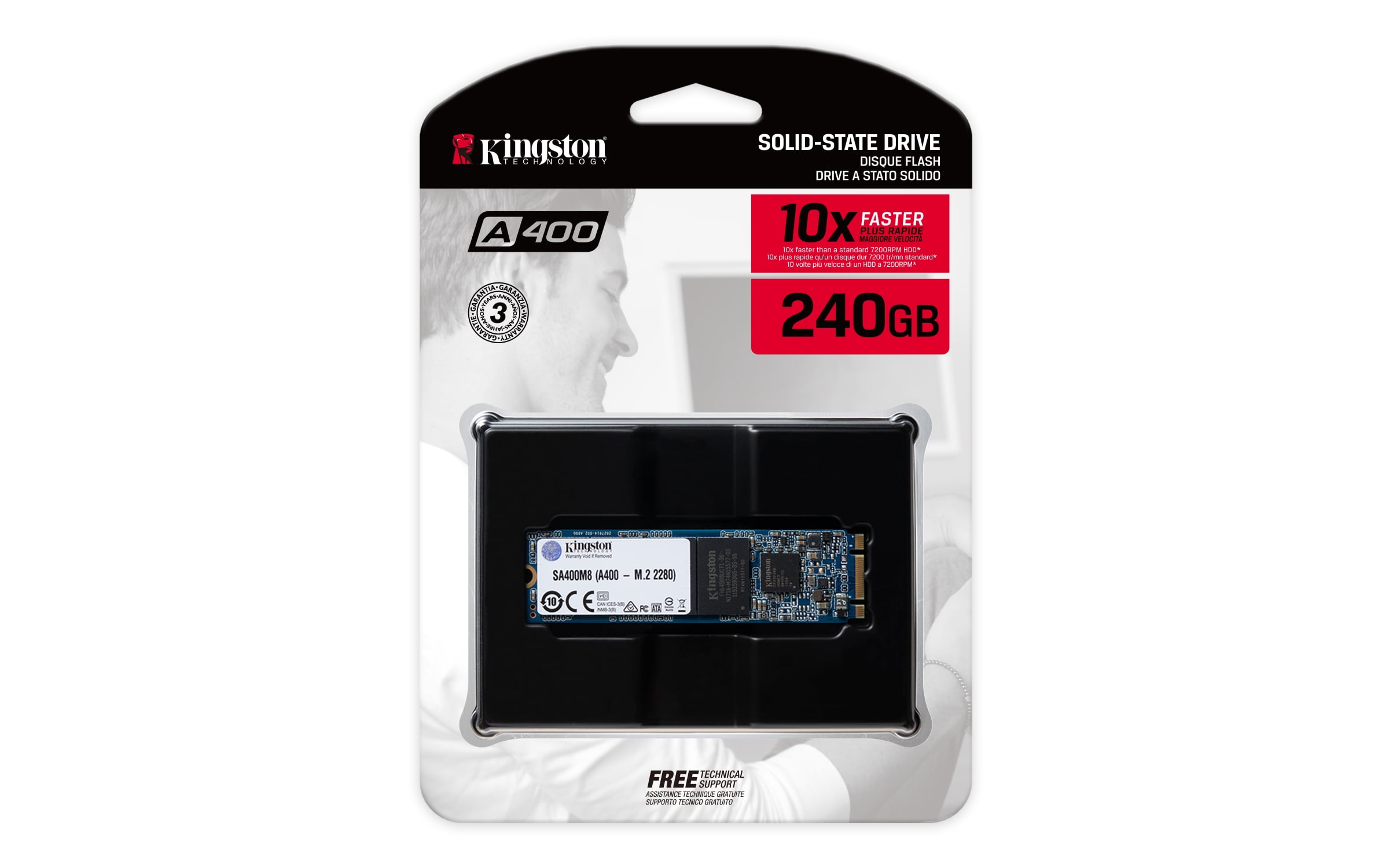 Kingston A400 240GB Internal SSD M.2 2280 SA400M8/240G - Increase  Performance 