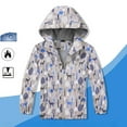 thumbnail image 2 of DHFJKG Boys Girls Waterproof Windbreaker Hooded Jackets Outdoor Zipper Coat Hoodies Breathable Lightweight Hiking Jacket For Children Youth Autumn Winter Casual Outerwear, 2 of 3