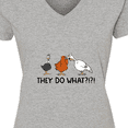 thumbnail image 4 of Inktastic Thanksgiving Turducken Rumors 'They do What?' Women's V-Neck T-Shirt, 4 of 5
