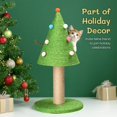 thumbnail image 3 of IVV Cat Scratching Post, 25in Christmas Tree Shaped Cute Cat Scratcher with Natural Sisal Covered Frame & Colorful Little Decor Balls for Indoor Cats (Green), 3 of 10