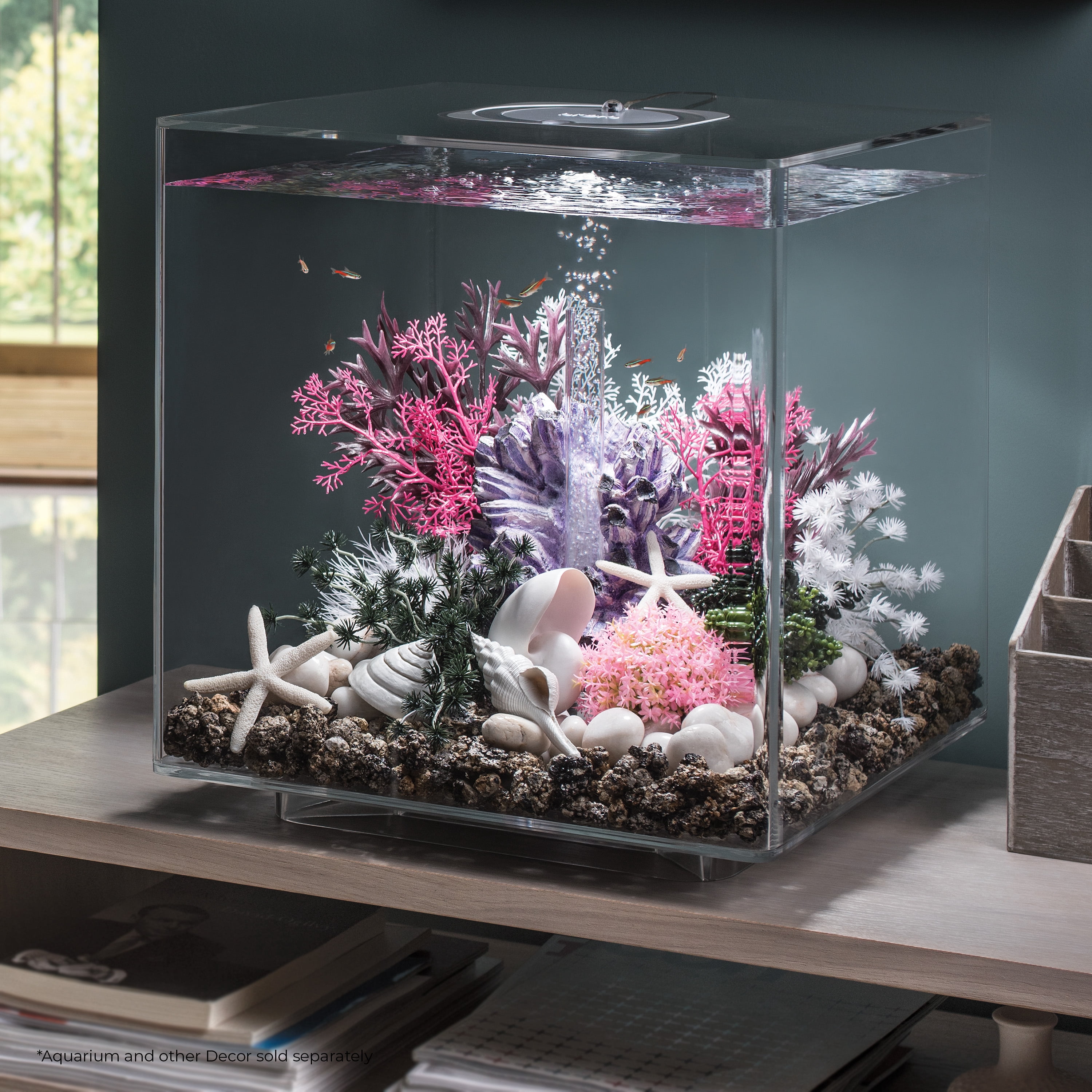 biOrb Pink Flower Ball - Small Aquarium Plant Decoration