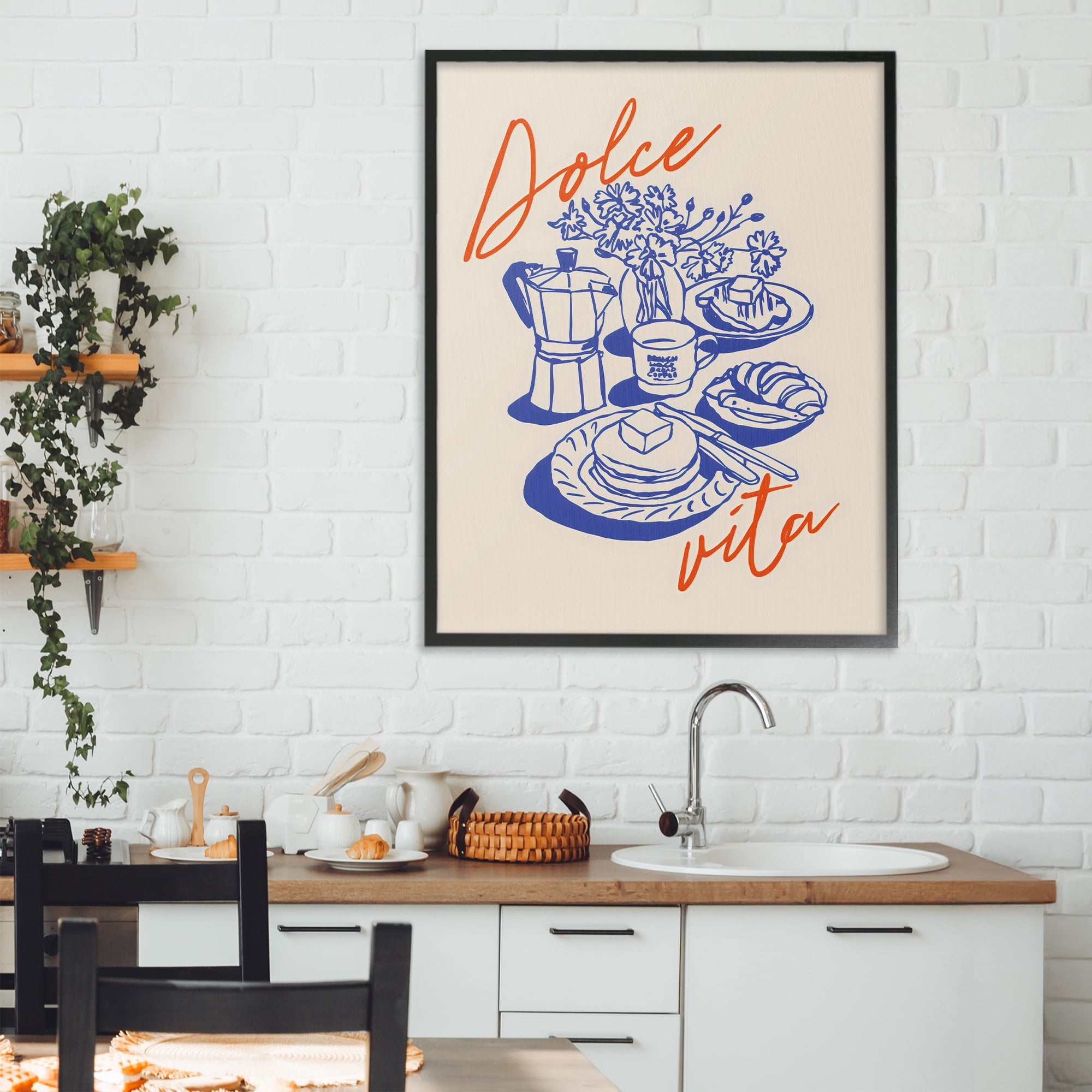 Stupell Industries Retro Breakfast Morning Spread Black Framed Giclee Art, design by The Prints Vibe