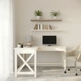 thumbnail image 3 of Lavish Home L-Shaped Computer Desk with X-Pattern Legs (White), 3 of 8