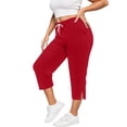 thumbnail image 2 of Women Casual Pants Plus Size Casual Pants With Pockets Soft Stretchy Yoga Trousers For Comfortable Athletic Wear And Everyday, 2 of 8