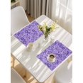 thumbnail image 5 of Vintage Purple Placemats Set of 4, Retro Botanical Abstract Art Placemats for Dining Table, Place Mats for Kitchen Tabletop, Waterproof Wipeable Dining Table Mats Set, 5 of 9